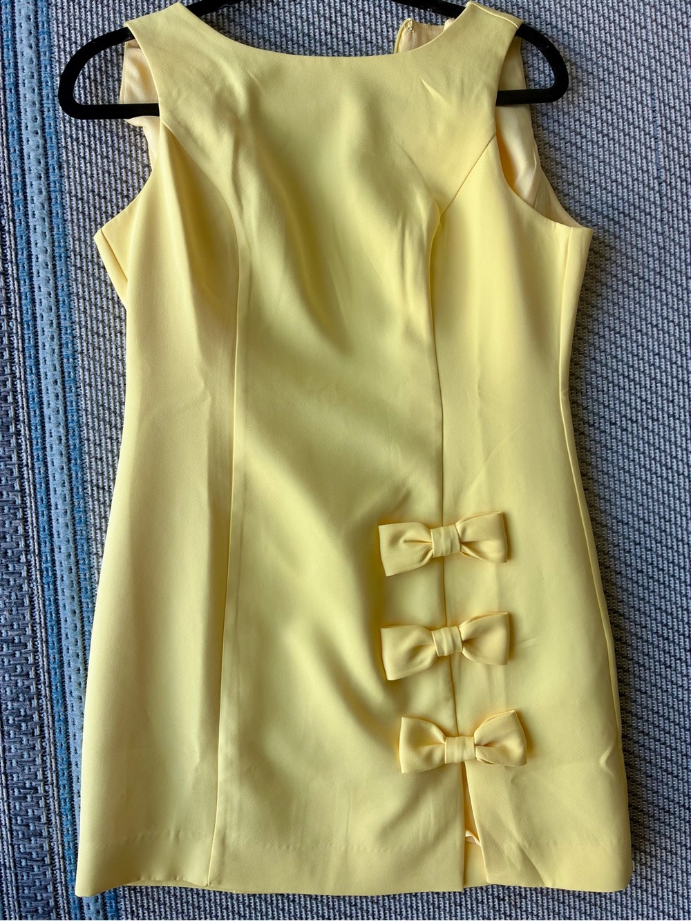 NWT Endless Rose Yellow One-Shoulder Mini Dress with Bow Details